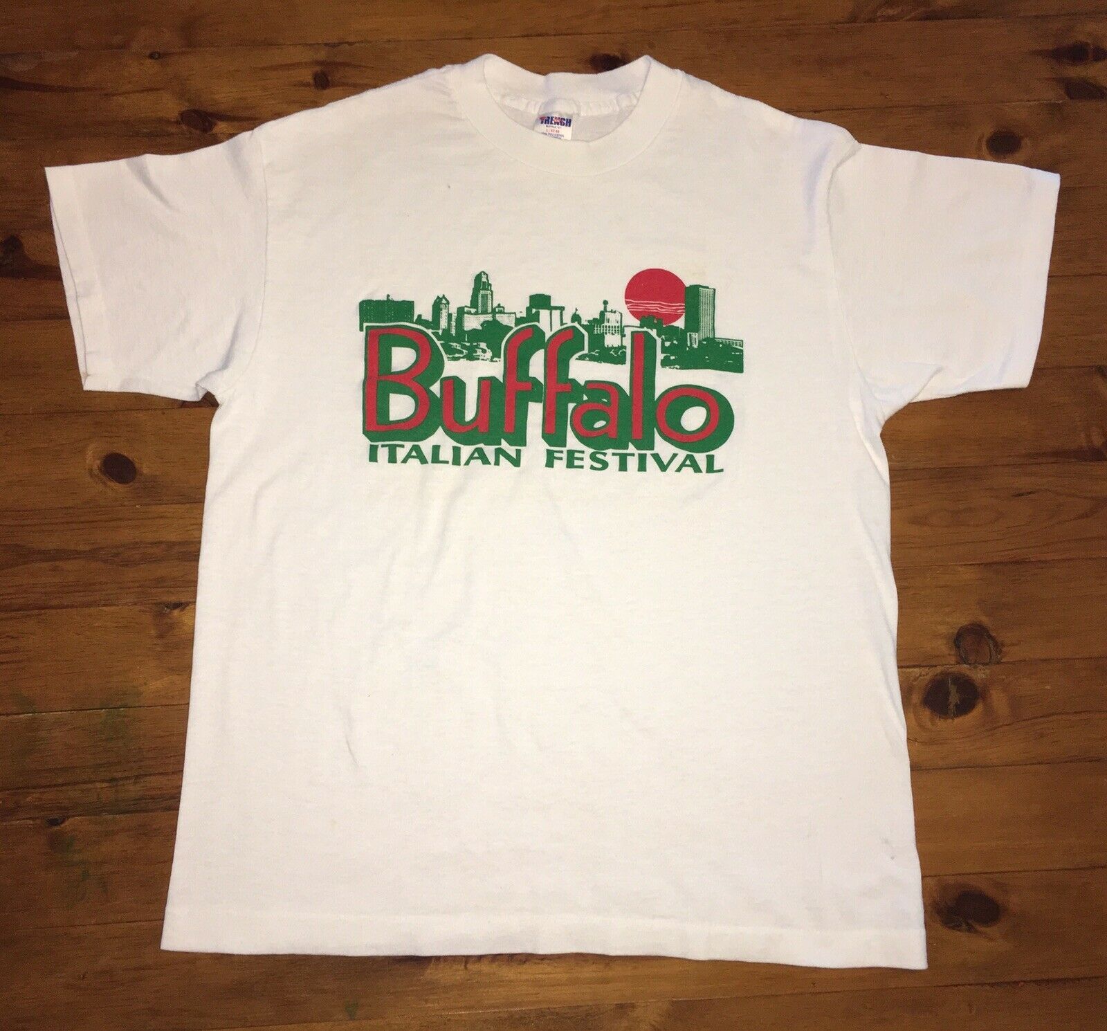 Vintage 80S Buffalo Italian Festival New York Single Stitch Shirt