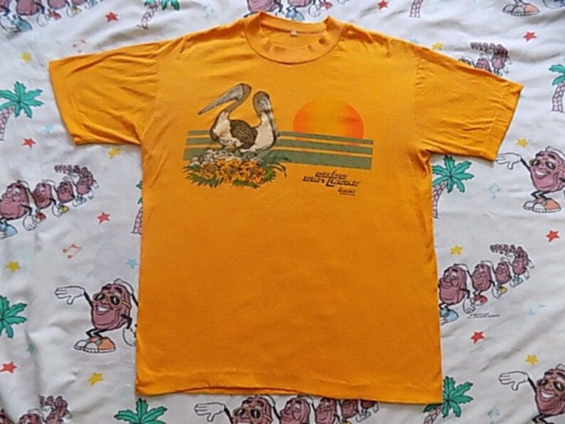 Vintage 80S Cabo San Lucas Mexico T Shirt Arge Super Soft And Thin Tropical Sunset Scene