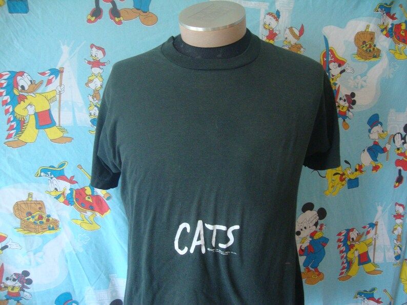 Vintage 80S Cats The Musical Broadway Play New York Soft Paper Thin 1983 1980S T Shirt