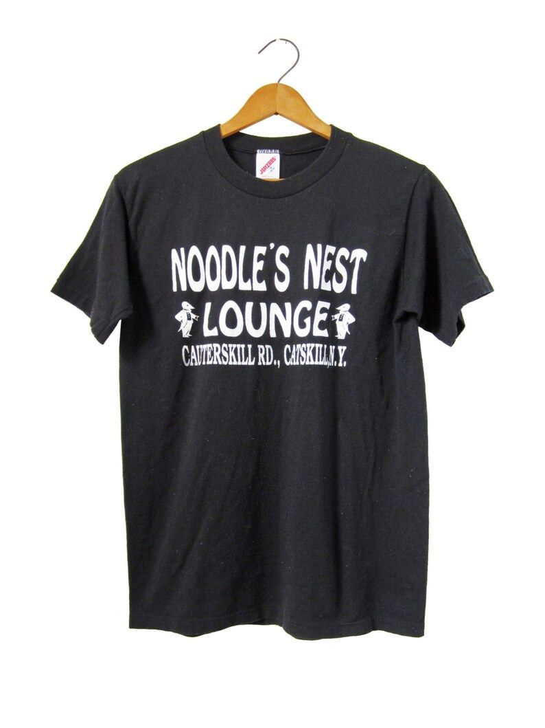 Vintage 80S Catskill Lounge T Shirt Catskill Ny Noodles Nest Black 5050 New York