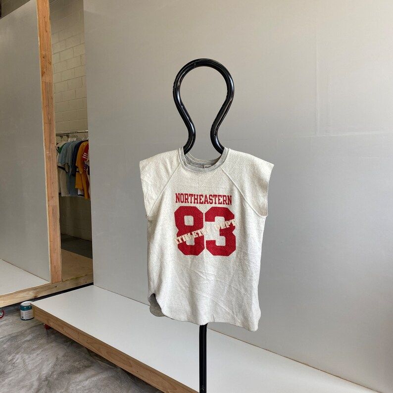 Vintage 80S Champion North Eastern Muscle Warmup Fleece L