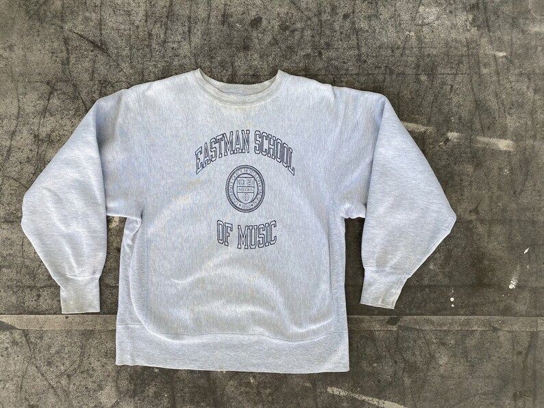 Vintage 80S Champion Reverse Weave Sweatshirt1980S Eastman School Of Music Crewneck Sweater