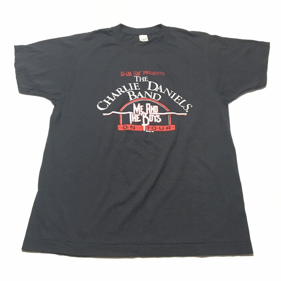 Vintage 80s Charlie Daniels Me and the Boys Slim Jim Screen Stars Tour shirt