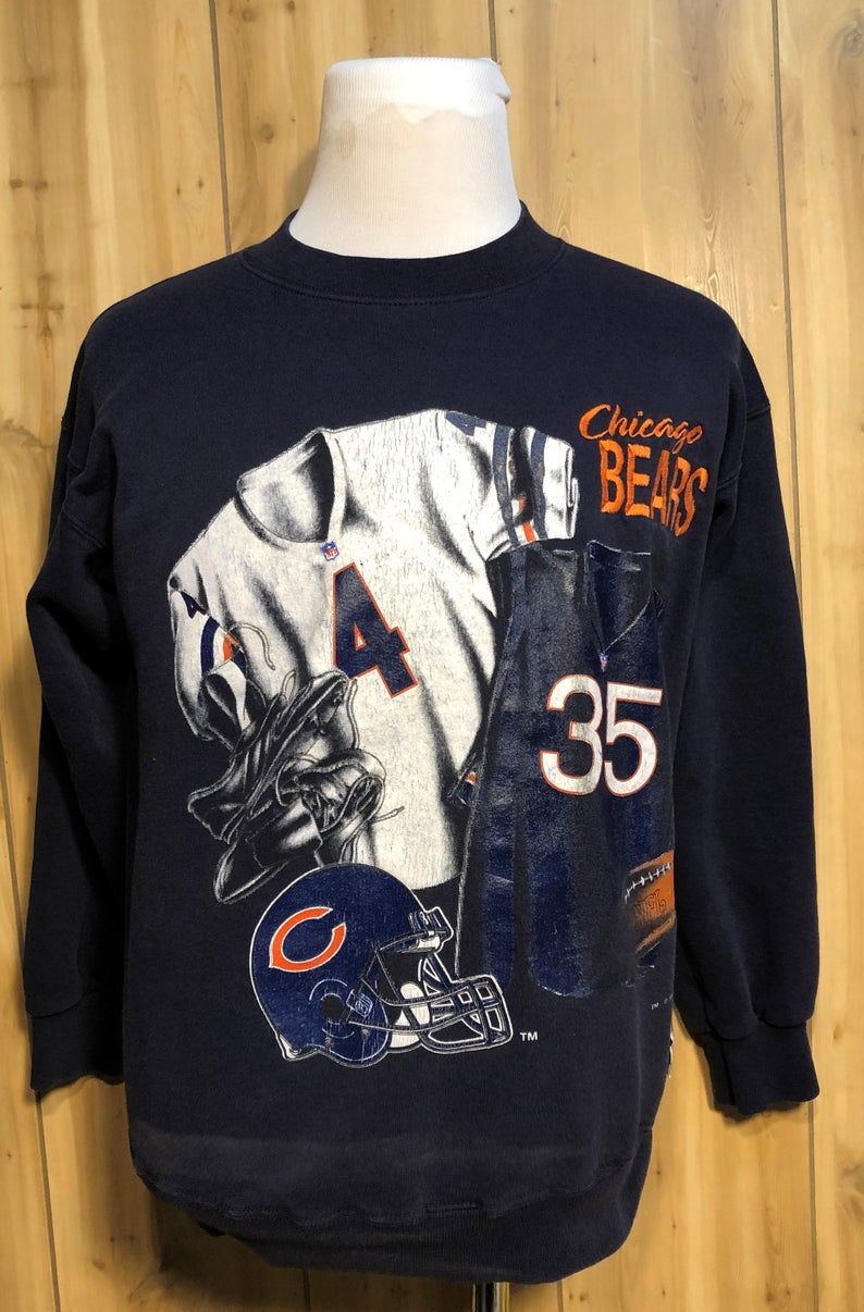 Vintage 80S Chicago Bears Nfl Football Locker Room Uniform Nutmeg Mills 1980S Shirt