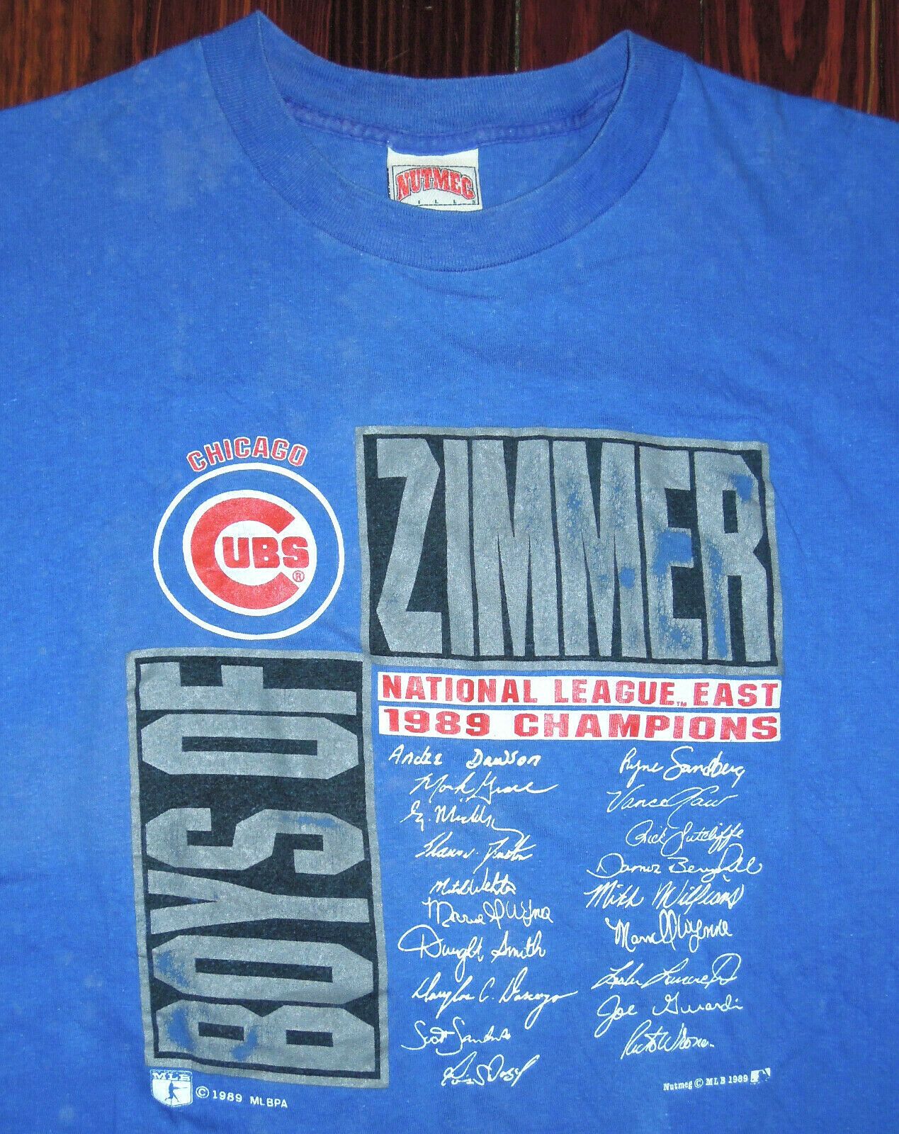 Vintage 80S Chicago Cubs Mlb Baseball Single Stitch Wrigley Faded