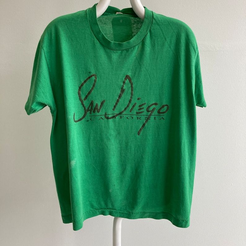 Vintage 80S Classic Vintage San Diego California Thinned To Perfection 50 50 Tourist T Shirt This Is Gold