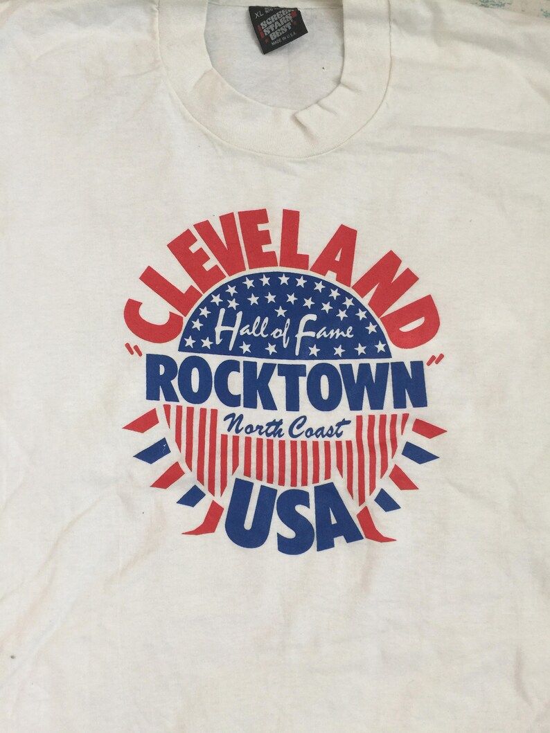 Vintage 80S Cleveland Hall Of Fame Rocktown North Coast Usa Tourist Event Vacation