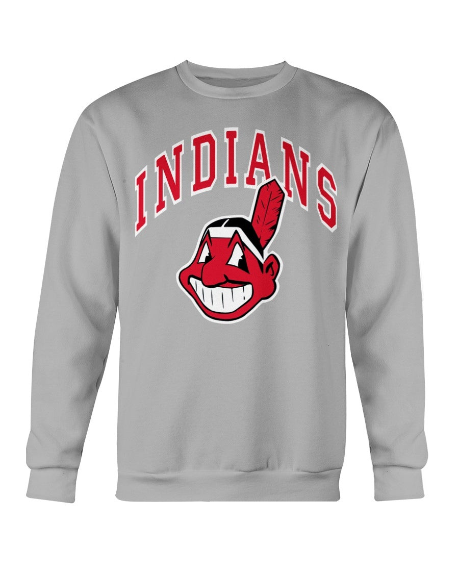 Vintage 80S Cleveland Indians Mlb Sweatshirt Big Logo Spellout Major League Baseball Sweatshirt 072621