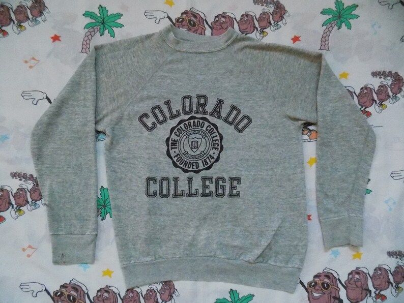 Vintage 80S Colorado College Pullover Sweatshirt Size Small University Sooo Soft And Thin
