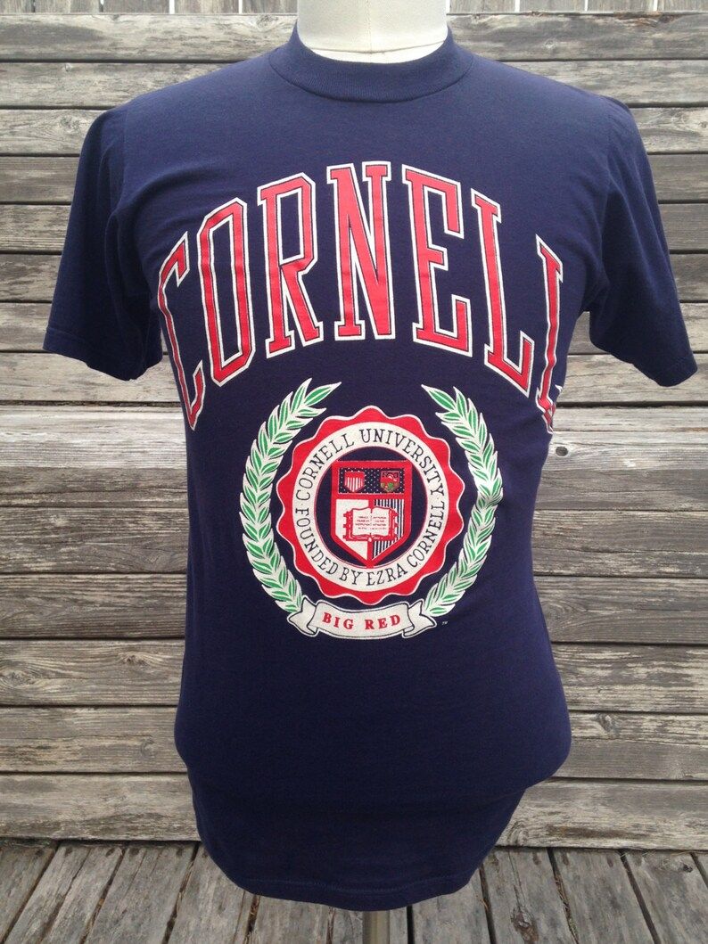 Vintage 80S Cornell University Big Red T Shirt Xs Soft