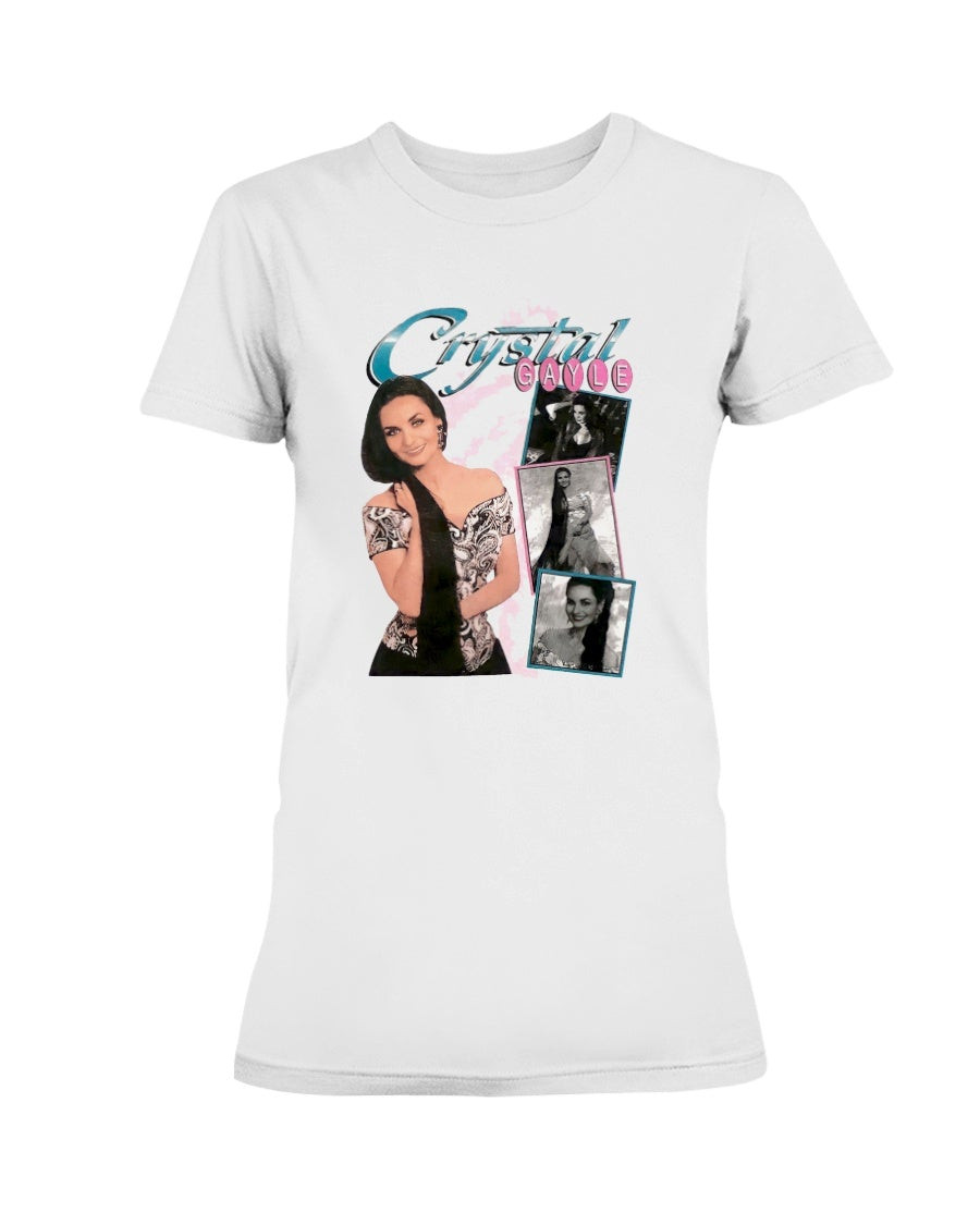 Vintage 80S Crystal Gayle Country Music Diva Ladies T Shirt 211127
