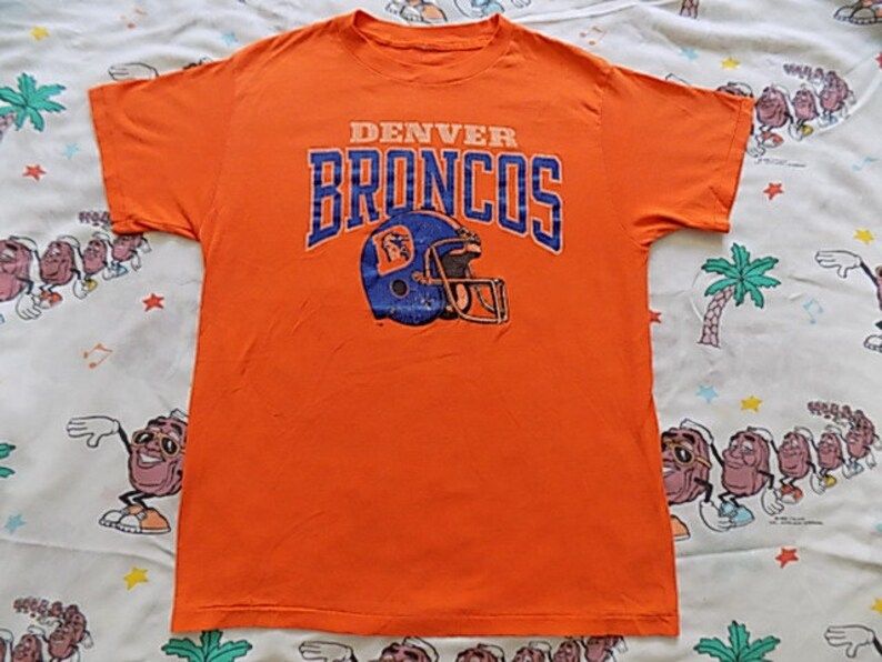 Vintage 80S Denver Broncos T Shirt Edium Suuuuper Soft And Thin