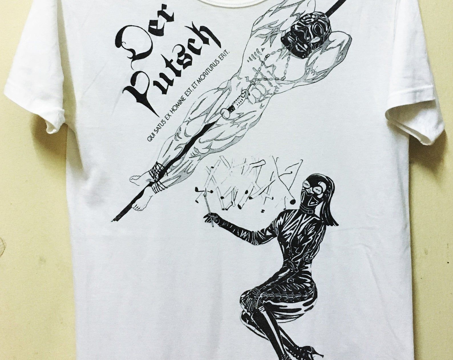 Vintage 80S Der Putsch Fetish Bondage Bdsm Art T-Shirt Punk Rock Seditionaries