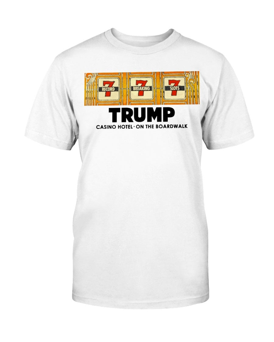 Vintage 80S Donald Trump Quote Casino Hotel On The Boardwalk World Record Slot Machine T Shirt 082321