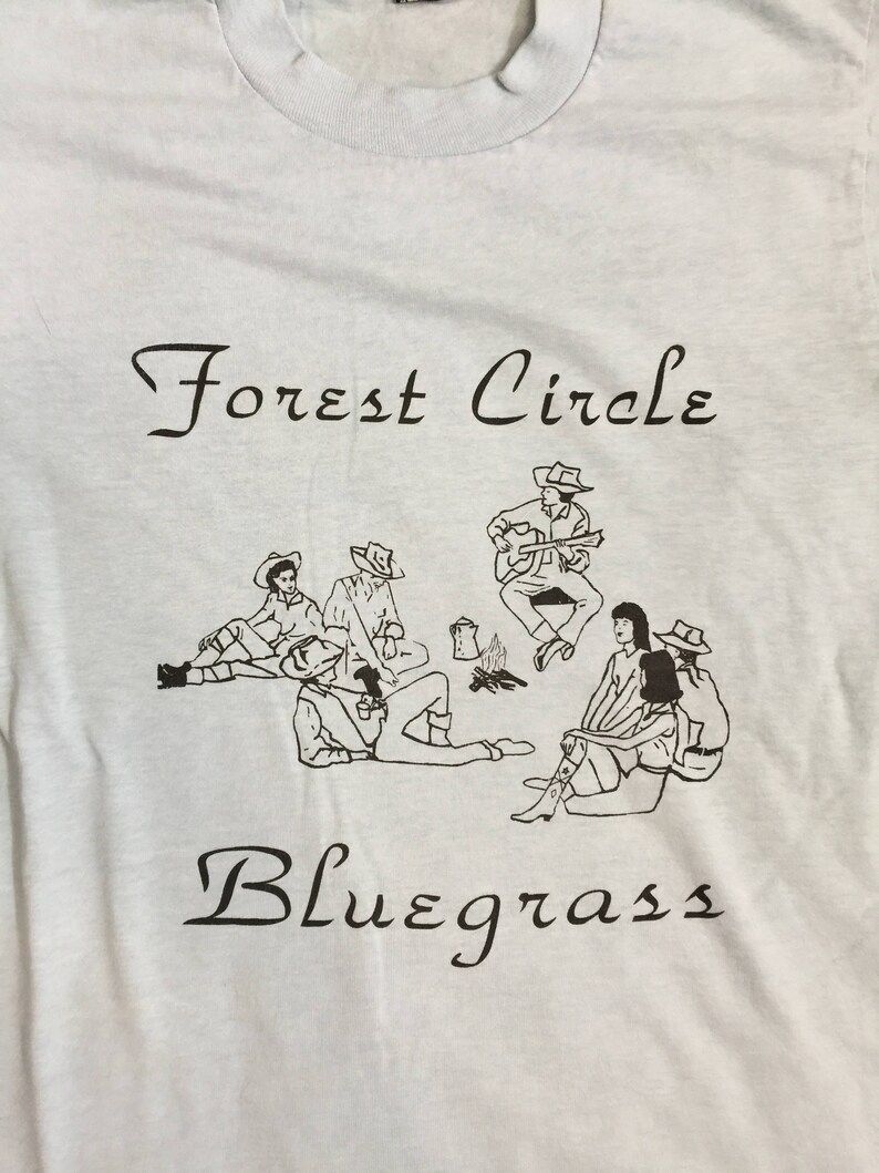 Vintage 80S Forest Circle Bluegrass Size S Country