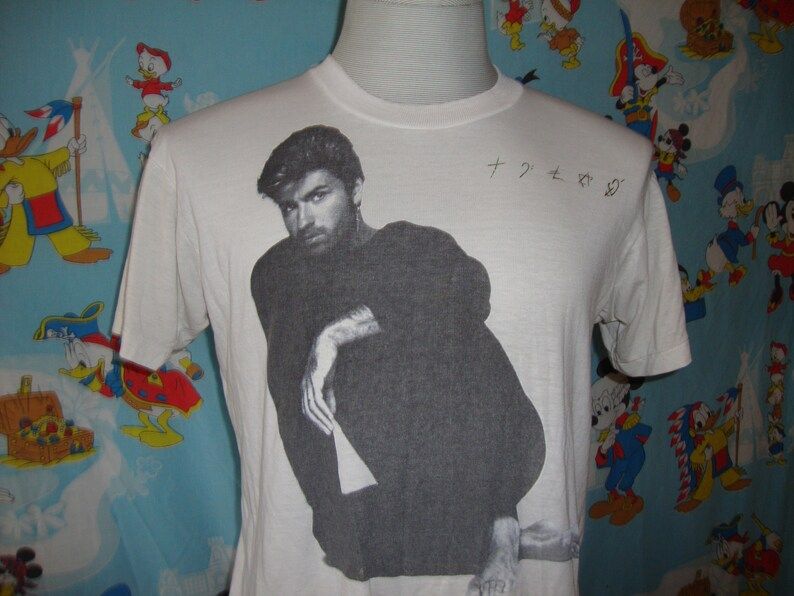 Vintage 80S George Michael Faith Concert Tour 1988 Soft Paper Thin Tee 1980S T Shirt