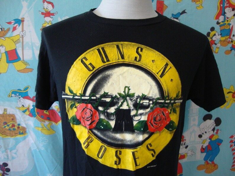 Vintage 80S Guns N Roses Was Here 1987 Concert Tour T Shirt Fits Sz M Medium