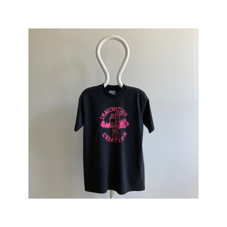 Vintage 80S Hanes 50 50 Imagination Creation T Shirt Cool Graphics