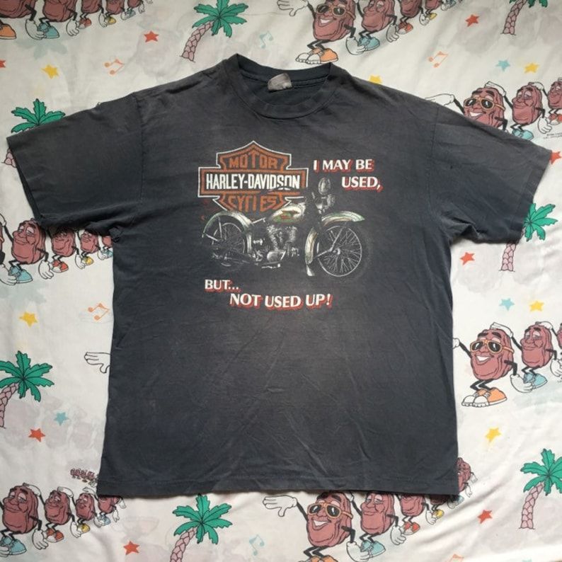 Vintage 80S Harley Davidson I May Be Used But Not Used Up T Shirt Arge Hanes Motorcycle Dealer