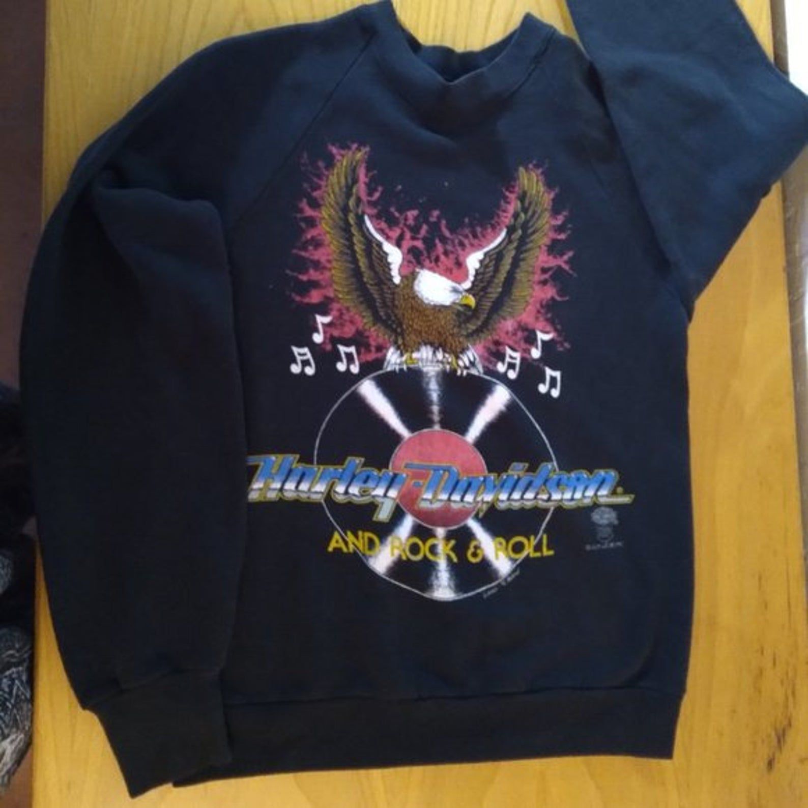 Vintage 80S Harley Davidson Rock N Roll Crewneck