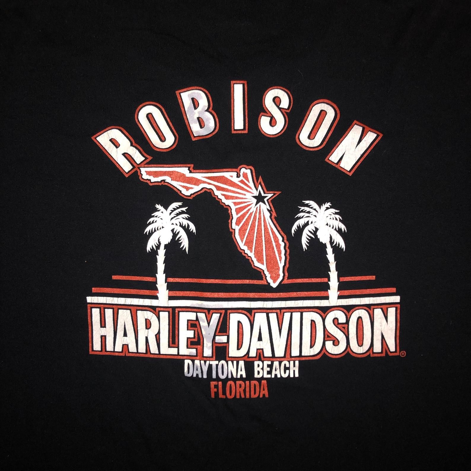 Vintage 80S Harley Davidson T Shirt Robinson'S X Dayton Beach Florida Soft Jerzees Tag Soft