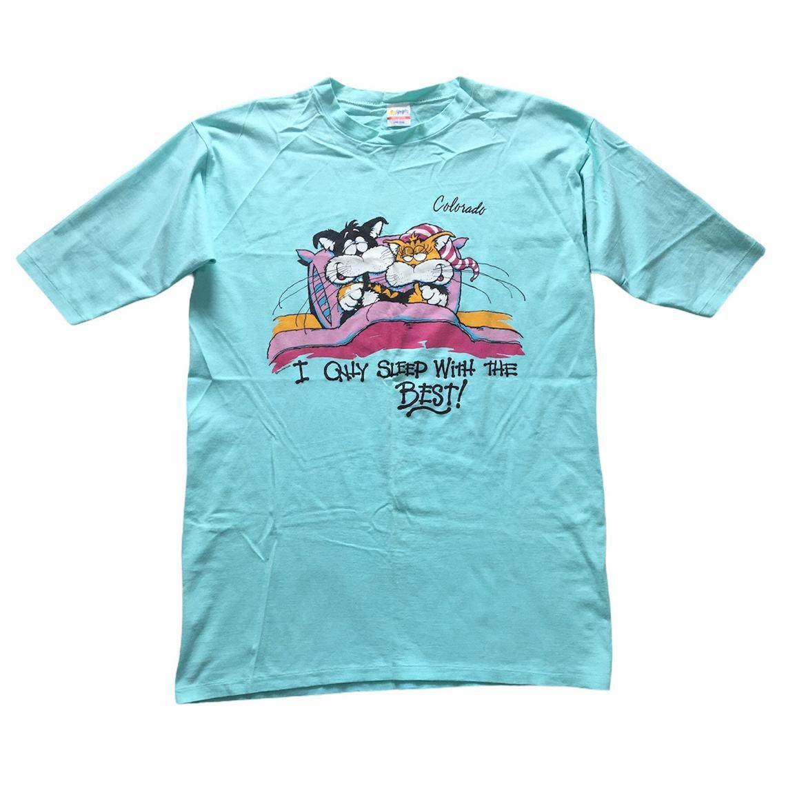 Vintage 80s I Only Sleep With The Best Colorado Cats Sleep shirt