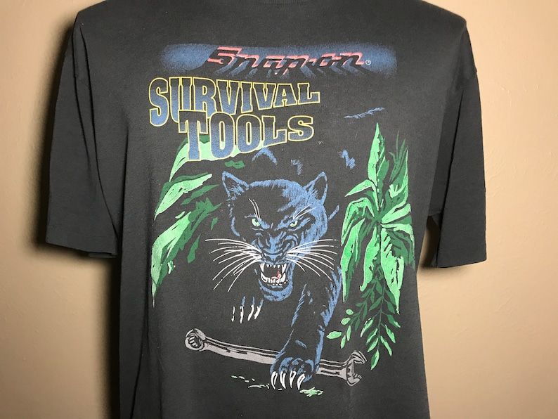 Vintage 80S Jaguar Snap On Survival Tools Paper Thin T Shirt