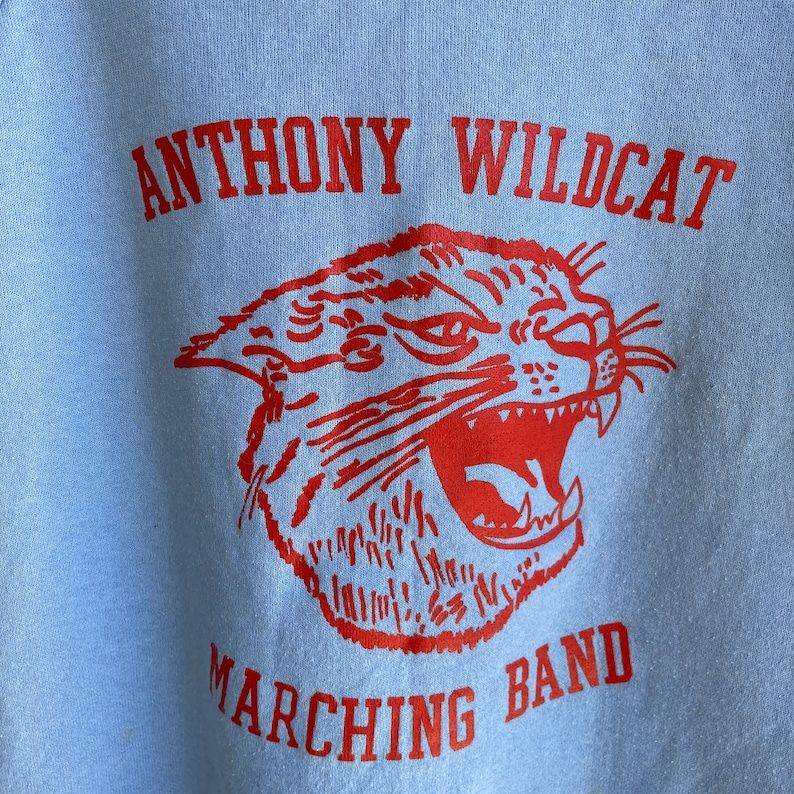 Vintage 80S Jerzees Anthony Wildcat Marching Band Sweatshirt