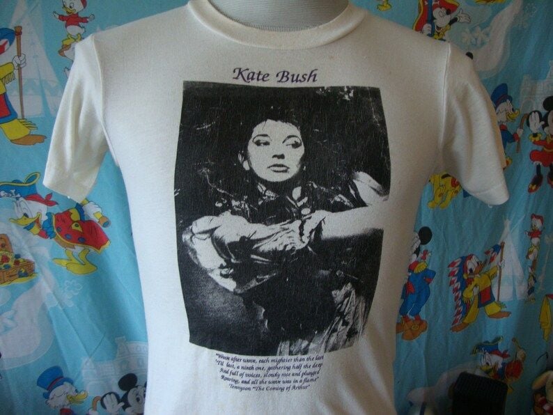 Vintage 80S Kate Bush Single Stitch Concert Tour