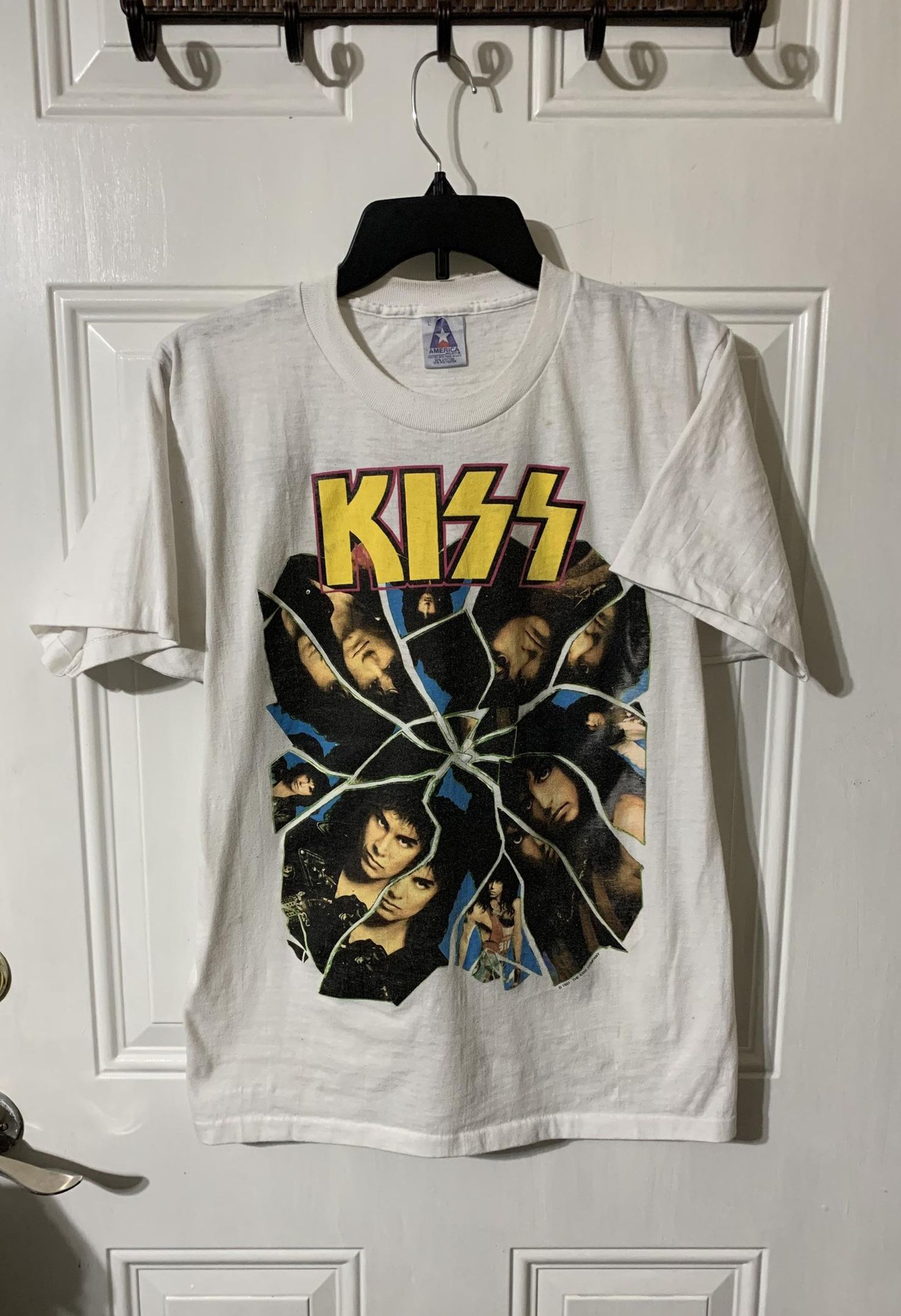 Vintage 80S Kiss I Went Crazy With Kiss Concert Tour 1987 T-Shirt L