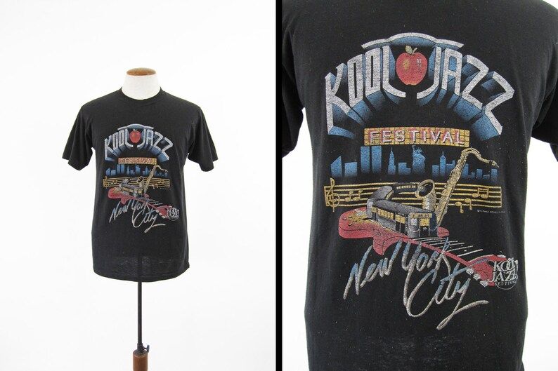 Vintage 80S Kool Jazz Festival T Shirt New York City Ny Made In Usa