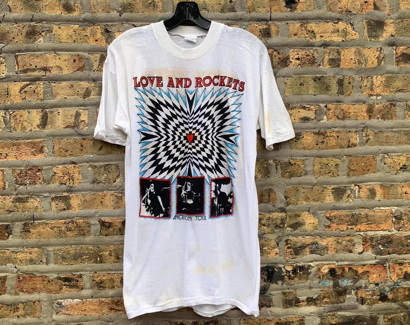 Vintage 80S Love And Rockets American Tour Concert Parking Lot T Deadstock Danial Ash David J Bauhaus