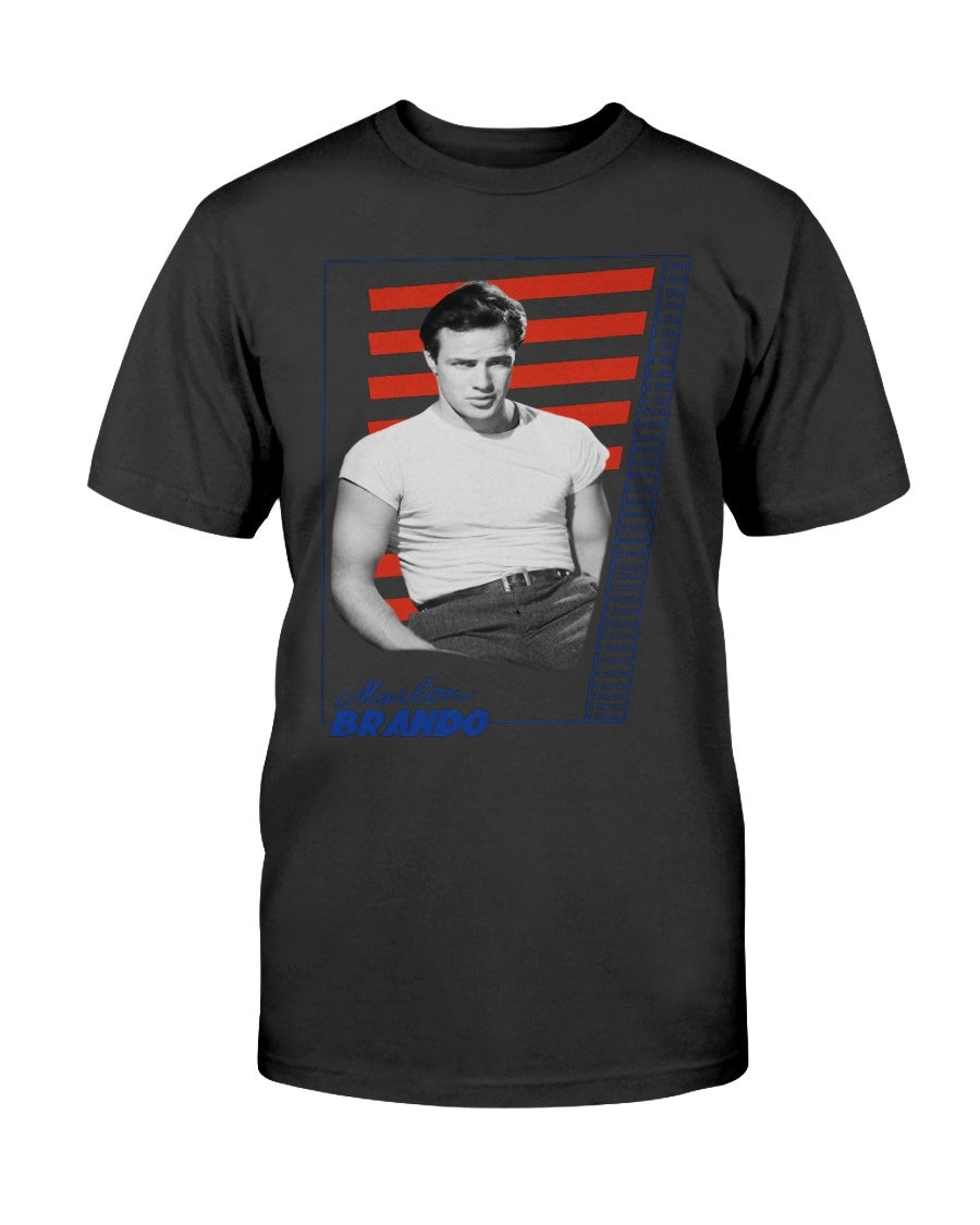 Vintage 80S Marlon Brando Movie T Shirt 090921 vintage 80s marlon brando movie t shirt 090921 ggc56