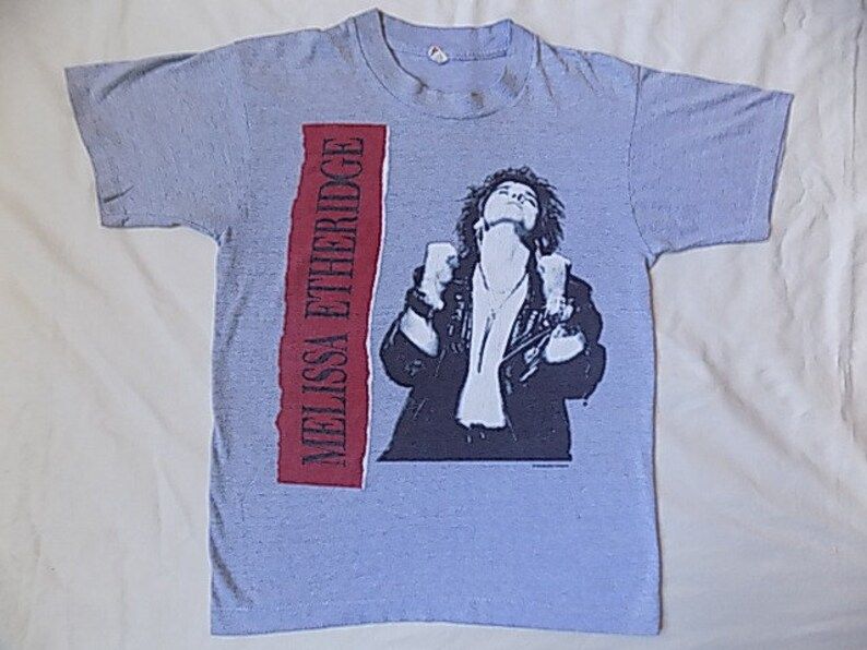Vintage 80S Melissa Etheridge T Shirt Size Small Super Soft And Thin Screen Stars 1988