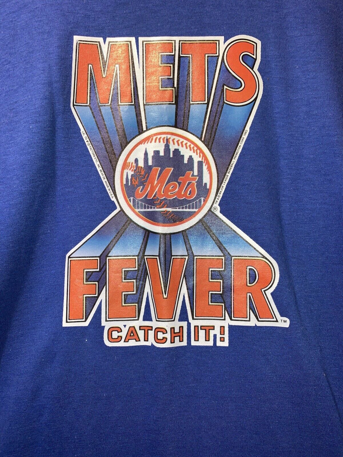 Vintage 80S Mens X New York Mets Mlb Baseball Shirt 50 50 Lexington