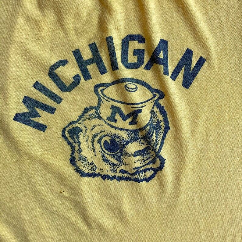 Vintage 80S Michigan Paper Thin T Shirt