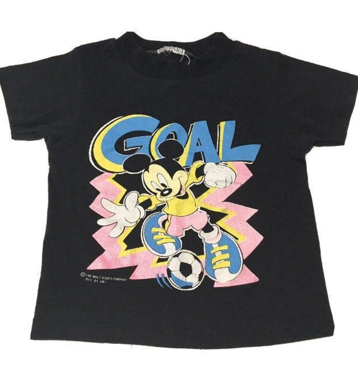 Vintage 80s Mickey Mouse Soccer Goal shirt