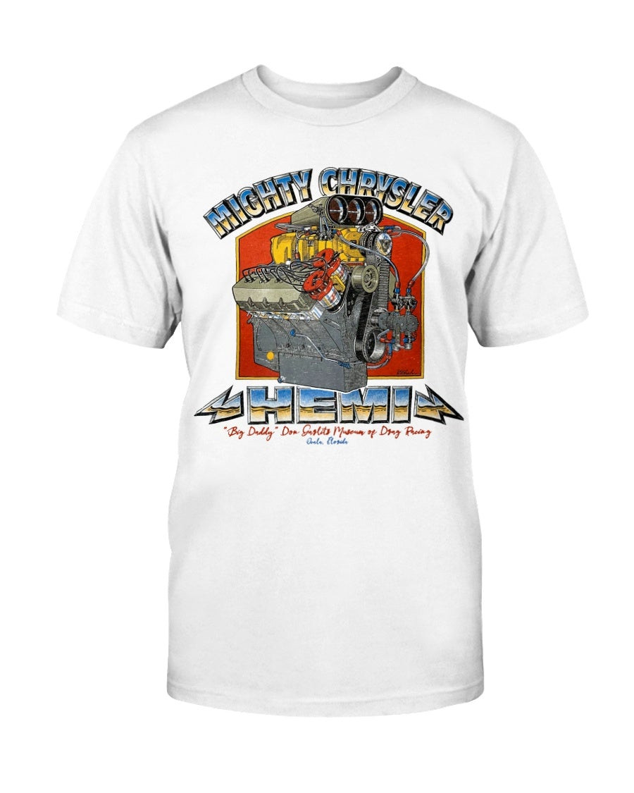 Vintage 80S Mighty Chrysler Hemi Drag Racing T Shirt 211211