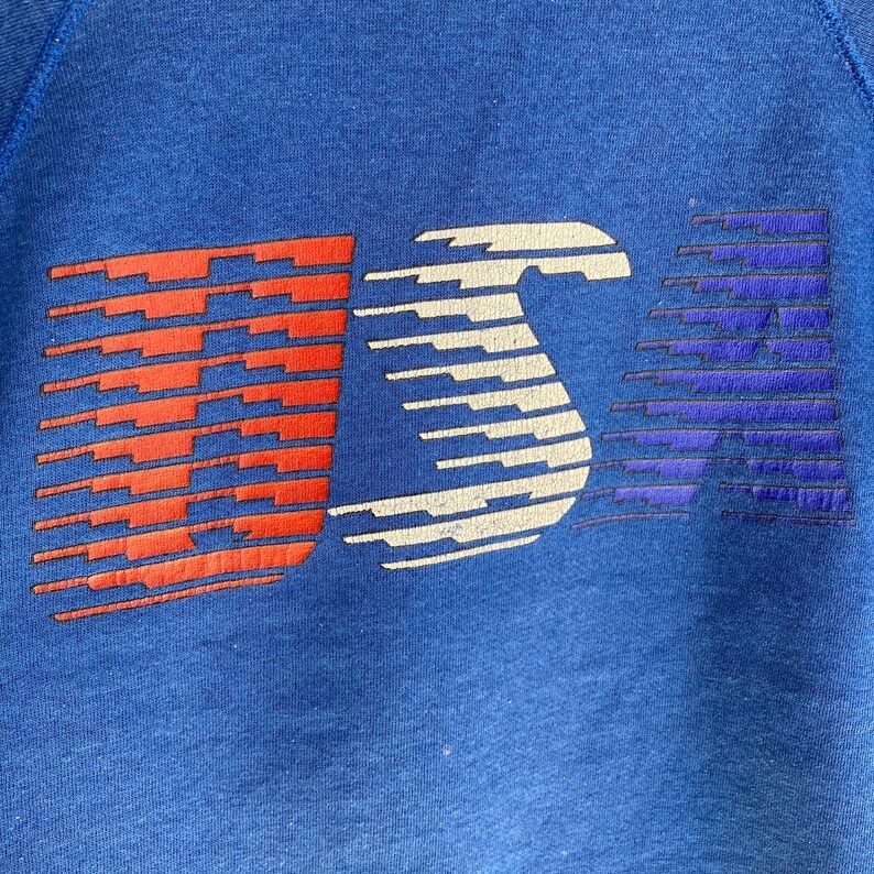 Vintage 80S Nassett Walker Usa Blue Sweatshirt