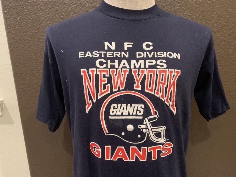 Vintage 80'S New York Giants Nfc East Champs Nfl Football Shirt