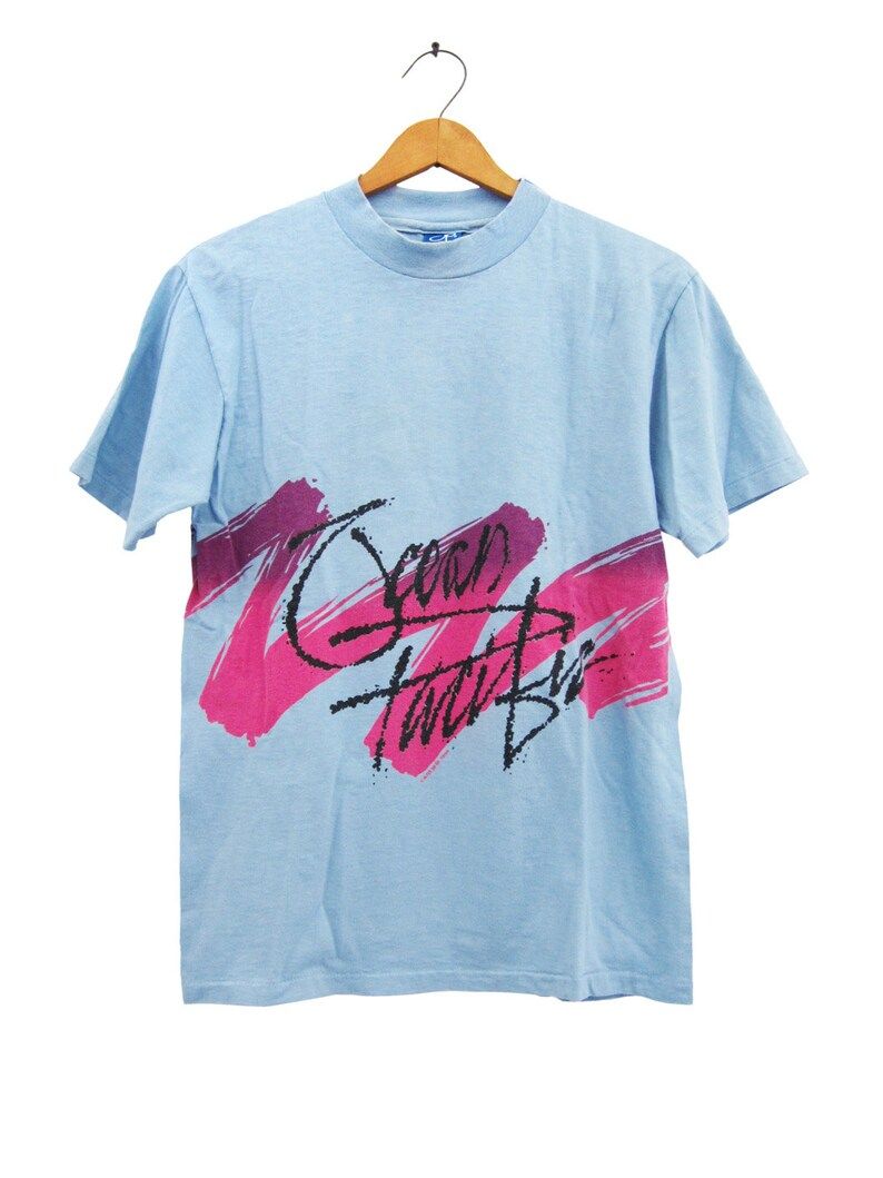 Vintage 80S Ocean Pacific T Shirt Surfer Blue Cotton Tee