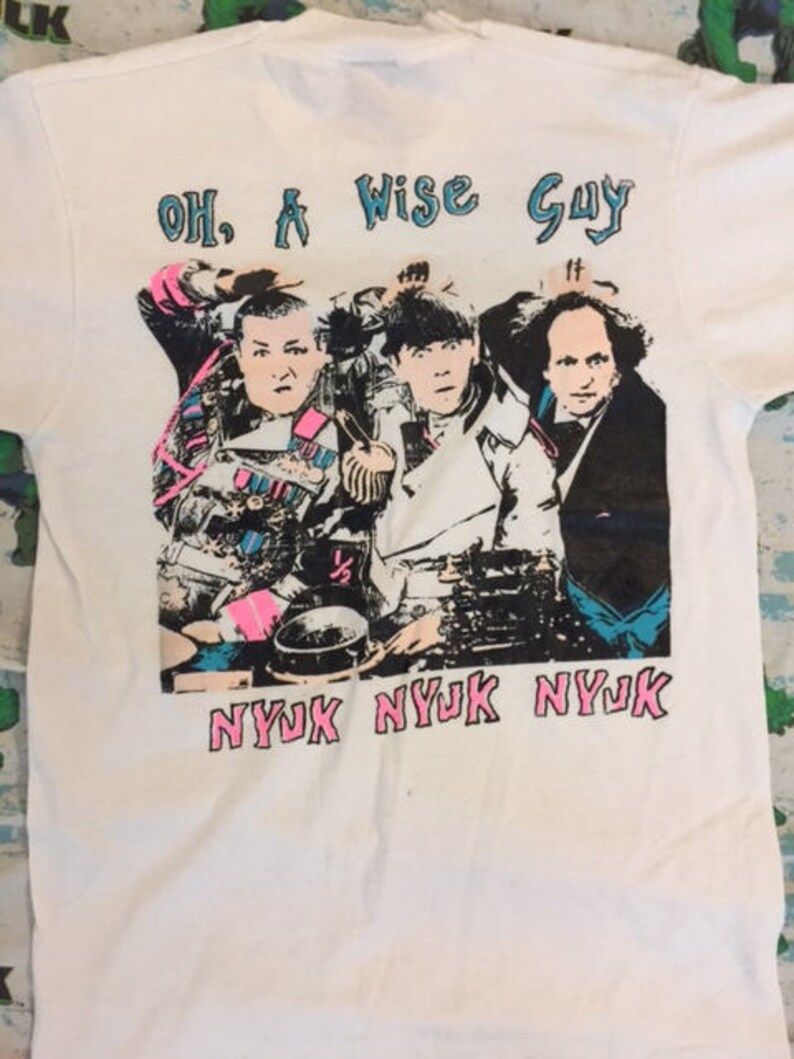 Vintage 80S Oh A Wise Guy Nyuk The Three Stooges T Shirt
