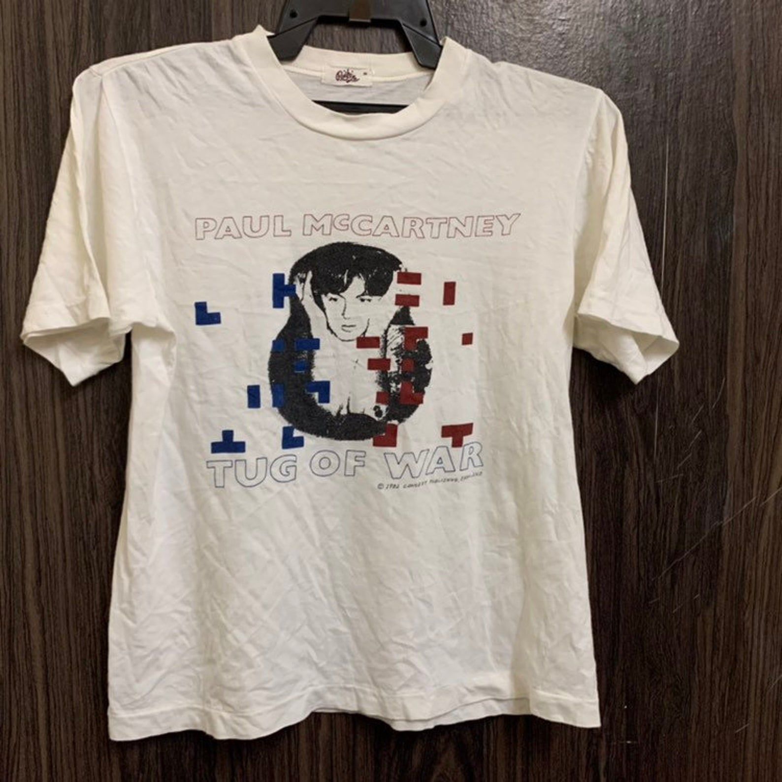 Vintage 80S Paul Mccartney Tug Of War Album Tour 1982 T Shirt