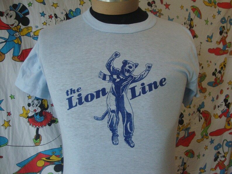 Vintage 80S Penn State Nittany Lions Soft Thin The Lion Line 1981 T Shirt