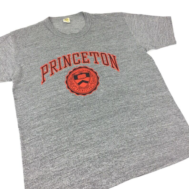 Vintage 80S Princeton University Velva Sheen Ivy League Single Stitch Made In Usa College Graphic Tee T Shirt Shirt