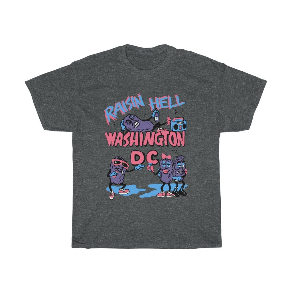 Vintage 80S Raisin Hell Washington Dc The California Raisins Tourist Unisex Heavy Cotton Tee 211110