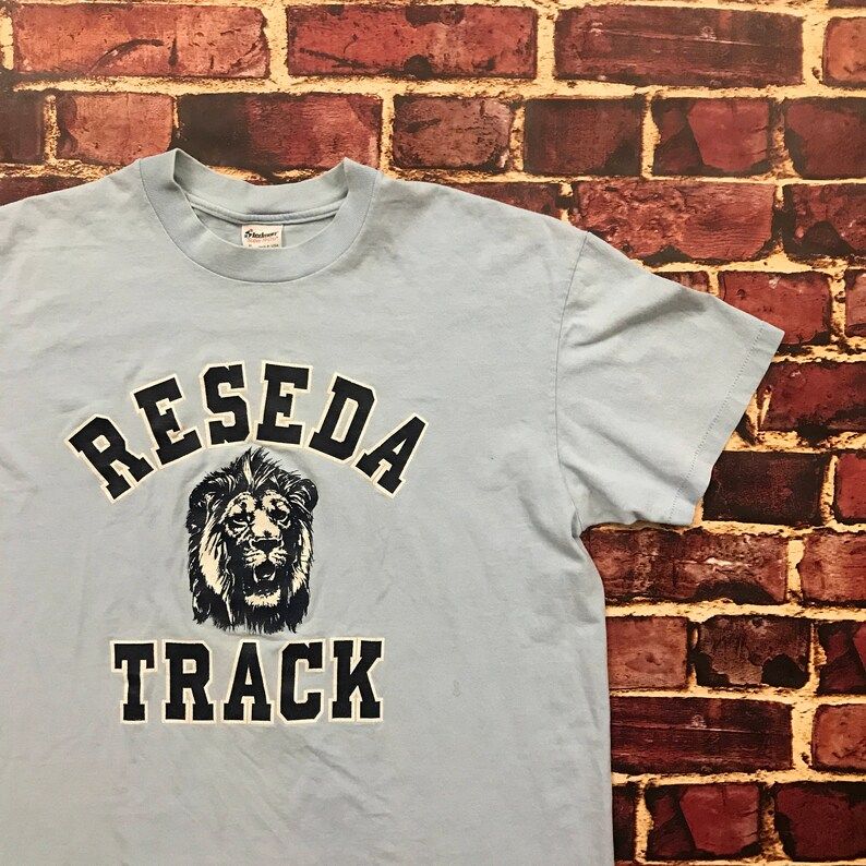 Vintage 80S Reseda California T Shirt Fashion Tumblr Tee Aesthetic Clothing Track And Field Shirt Mens L Xl In Blue Travel Shirt Souvenir vintage 80s reseda california t shirt fashion tumblr tee aesthetic clothing track and field shirt mens l xl in blue travel shirt souvenir 6czri