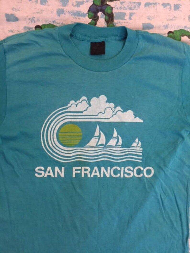 Vintage 80S San Francisco California Tourist Vacation Paper Thin T Shirt