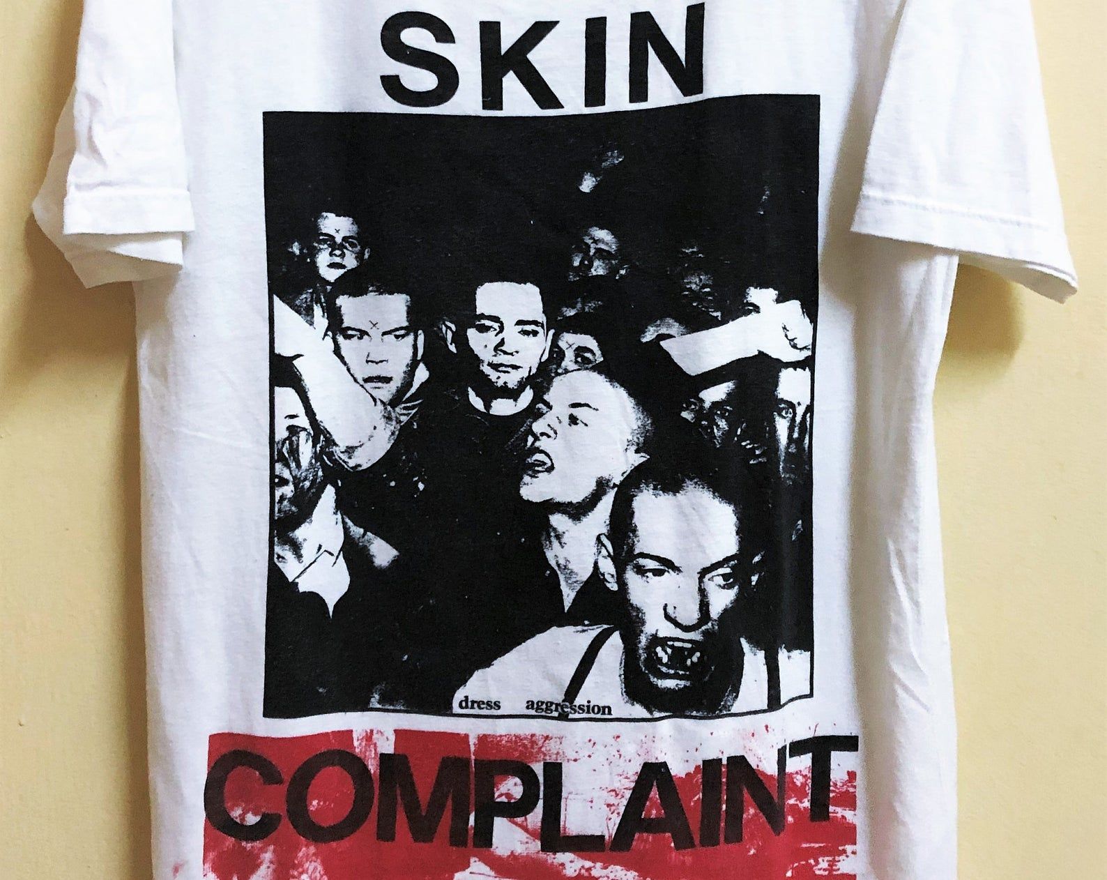 Vintage 80'S Skin Complaint Punk Rock Hardcore T-Shirt Skinhead Oi!