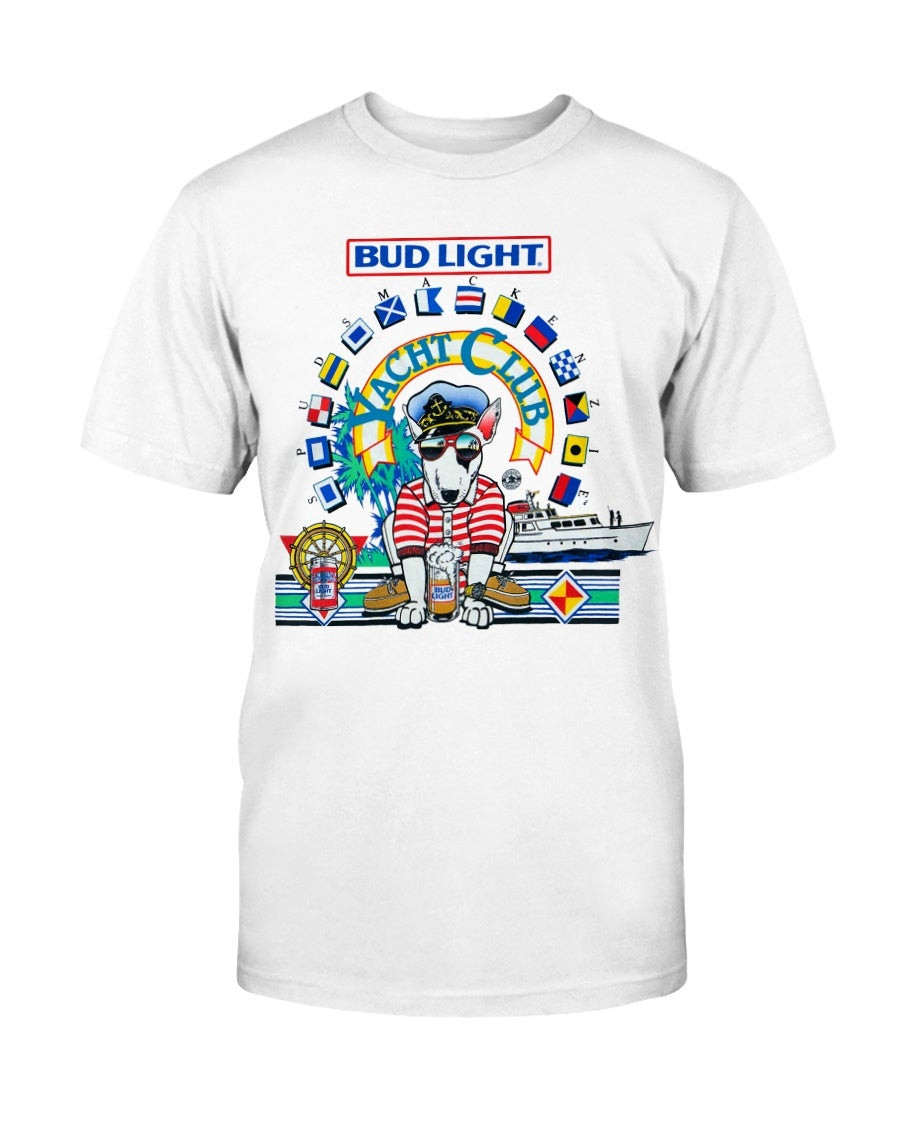 Vintage 80S Spud Mackenzie Bud Light Shirt Budweiser Beer Promo Tee Party Yacht Club T Shirt 062521